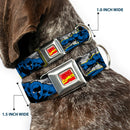 Dog Collar AVA - MARVEL COMICS LOGO FULL COLOR - CLASSIC BLACK PANTHER ACTION POSES/STACKED COMICS