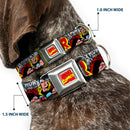 Marvel Comics Seatbelt Buckle Collar - THE MIGHTY THOR Action Poses