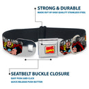 Marvel Comics Seatbelt Buckle Collar - THE MIGHTY THOR Action Poses