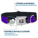 Seatbelt Buckle Collar - Black Panther Avengers Icon Purple/White/Black