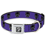 Seatbelt Buckle Collar - Black Panther Avengers Icon Purple/White/Black