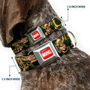 MARVEL UNIVERSE MARVEL Full Color Red White Seatbelt Buckle Collar - LOKI Poses Black/Gold/Green