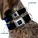 Nightwing Logo Full Color Black Blue Seatbelt Buckle Collar - Nightwing Logo Black/Blue