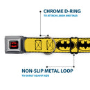 Batman Full Color Black Yellow Seatbelt Buckle Collar - Bat Signal-3 Yellow/Black/Yellow