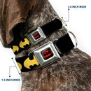 Batman Full Color Black Yellow Seatbelt Buckle Collar - Bat Signal-1 Black/Yellow