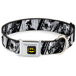 Batman Black/Yellow Seatbelt Buckle Collar - Batman Hush Pose Sketches Black/White