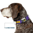 Batman Signal Full Color Purple Yellow Seatbelt Buckle Collar - Batman Signal Purple/Yellow