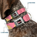 THE APOTHECARY DIARIES Title Logo Full Color Black/Red/White Seatbelt Buckle Collar - The Apothecary Diaries Chibi Maomao Cat Pose Pink/Yellow