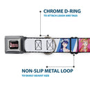 THE APOTHECARY DIARIES Title Logo Full Color Black/Red/White Seatbelt Buckle Collar - The Apothecary Diaries Gyokuyo and Lihua Pose Blocks White/Pink/Blue