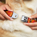Dog Bone Seatbelt Buckle Collar - BUCKLE-DOWN Shapes Red/Orange
