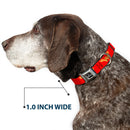 DC LEAGUE OF SUPER-PETS Logo Full Color Black/White Seatbelt Buckle Collar - DC League of Super-Pets Wonder Woman Logo Red/Yellow