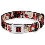 MARVEL DEADPOOL Deadpool Logo Full Color Black Red White Seatbelt Buckle Collar - Deadpool Shooting/Targets