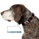 Deadpool Logo CLOSE-UP Black/Red/White Seatbelt Buckle Collar - Deadpool Logo2 Black/Red/White