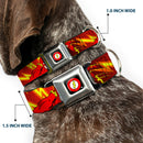 Flash Logo Black Seatbelt Buckle Collar - The Flash BOOM-KABOOM!