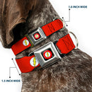 Flash Logo Black Seatbelt Buckle Collar - Flash Logo Red/White/Yellow