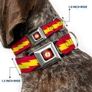 Flash Logo Black Seatbelt Buckle Collar - The Flash Bolt Stripe Red/Yellow