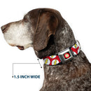 Flash Logo Black Seatbelt Buckle Collar - Flash Logo Scattered Red/White/Yellow