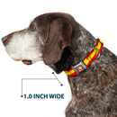 Flash Logo Full Color Red White Yellow Seatbelt Buckle Collar - The Flash Bolt Stripe Reds/Yellows