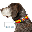 Flash Logo Full Color Red White Yellow Seatbelt Buckle Collar - The Flash Bolt Stripe Reds/Yellows