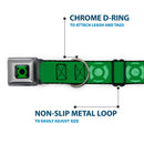 Green Lantern Logo CLOSE-UP Black/Green Seatbelt Buckle Collar - Green Lantern Logo Weathered Greens