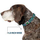 HAHA Stacked Full Color Black/Gray/Green Seatbelt Buckle Collar - Joker HAHAHA Purple/Green