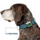 HAHA Stacked Full Color Black/Gray/Green Seatbelt Buckle Collar - Joker HAHAHA Purple/Green