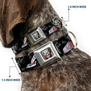 Joker Face Stare Seatbelt Buckle Collar - Joker BRILLIANTLY TWISTED PSYCHO 2-Poses/Cards Black/Grays