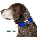 Superman Full Color Blue Seatbelt Buckle Collar - Superman Shield Blue