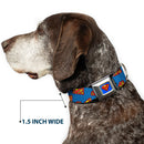 Superman Full Color Blue Seatbelt Buckle Collar - Super Shield Diagonal Royal Blue/Red