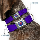 Bizzaro Logo Full Color Blue Seatbelt Buckle Collar - Bizzaro Logo w/Bizzaro Pose