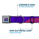 Bizzaro Logo Full Color Blue Seatbelt Buckle Collar - Bizzaro Logo w/Bizzaro Pose