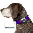 Bizzaro Logo Full Color Blue Seatbelt Buckle Collar - Bizzaro Logo w/Bizzaro Pose