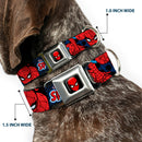 MARVEL UNIVERSE Spider-Man Full Color Seatbelt Buckle Collar - Amazing Spider-Man