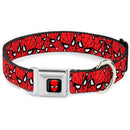 MARVEL UNIVERSE Spider-Man Full Color Seatbelt Buckle Collar - Spider-Man Stacked