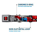 MARVEL UNIVERSE Spider-Man Full Color Seatbelt Buckle Collar - Spider-Man Action ESCAPE IMPOSSIBLE Gray