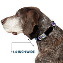 Thor Hamer Icon Full Color White/Blues Seatbelt Buckle Collar - Thor SON OF ODIN/Hamner Icon Black/White/Blues