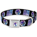 Thor Hamer Icon Full Color White/Blues Seatbelt Buckle Collar - Thor SON OF ODIN/Hamner Icon Black/White/Blues