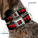 Toyota Logo Full Color Black/Red Seatbelt Buckle Collar - TOYOTA RACING DEVELOPMENT TRD Logo Black/White/Red