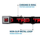 Toyota Logo Full Color Black/Red Seatbelt Buckle Collar - TOYOTA RACING DEVELOPMENT TRD Logo Black/White/Red