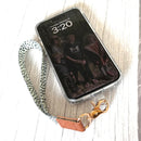 Phone Wrist Strap Keychain with Tether Tab - CREAM POPPIES