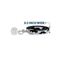 Dog Leash - Mustaches White/Black