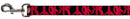 Dog Leash - Peace Dots Black/Fuchsia
