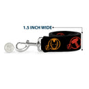 Dog Leash - Marvel Avengers Superhero Logos Black/Multi Color
