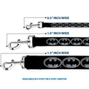 Dog Leash - Batman Shield Black/Silver