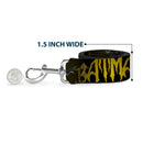 Dog Leash - BATMAN w/Bat Signals & Flying Bats Yellow/Black/White
