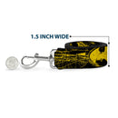 Dog Leash - Batman Shield CLOSE-UP Sketch Black/Yellow