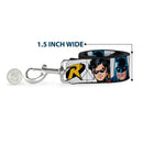 Dog Leash - Batman & Robin Blocks White