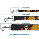 Dog Leash - ROBIN Red/Black Poses Gray