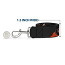 Dog Leash - ROBIN Red/Black Poses Gray