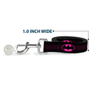 Dog Leash - Batman Shield/Chainlink Black/Hot Pink